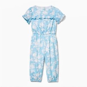 Janie and Jack floral blue jumpsuit